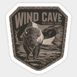 Wind Cave National Park's bison Sticker